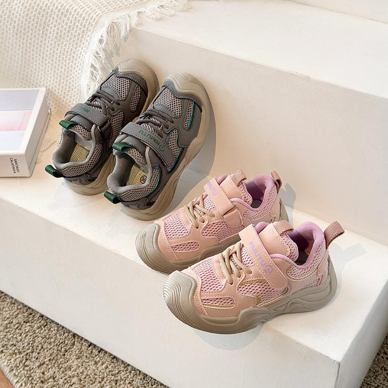 New Spring Children's Sports Fashionable  Shoes Soft Sole Non-slip Mesh Breathable Outdoor Sneakers Boys Girls Casual Kids