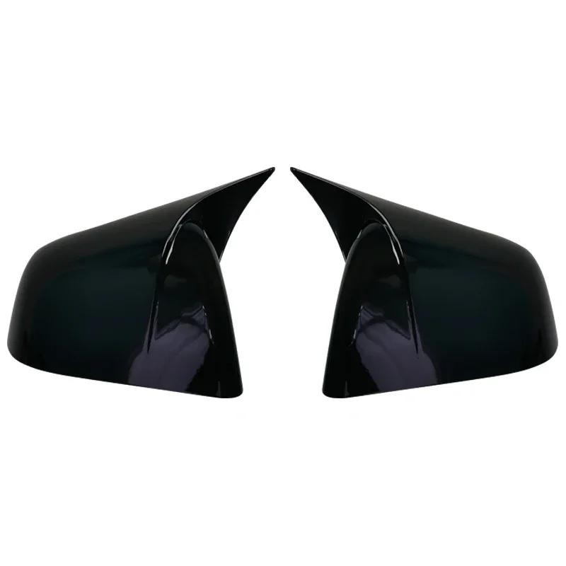 For Tesla Model Y 2019-2025 Rear View Door Wing Side Mirror Cover Caps Shell Case Rearview Cap Exterior Accessories Carbon Fiber