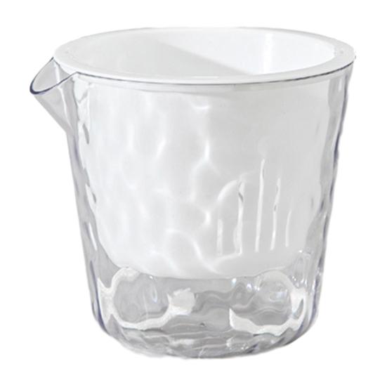 Flowerpot PET Highly Transparent Self-Watering Glacier Pattern Double-Layer Planter with Design Breathable Inner Basin Plant Container M