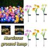 Waterproof Design Solar Garden Lights Solar Powered Stake Lights Solar Powered Lights Artificial Plants Narcissus