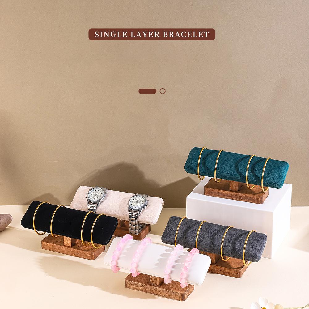 1pc Fashion Wooden Bracelet Jewelry Display Stand Necklace Bangles Watch Storage Rack Holder