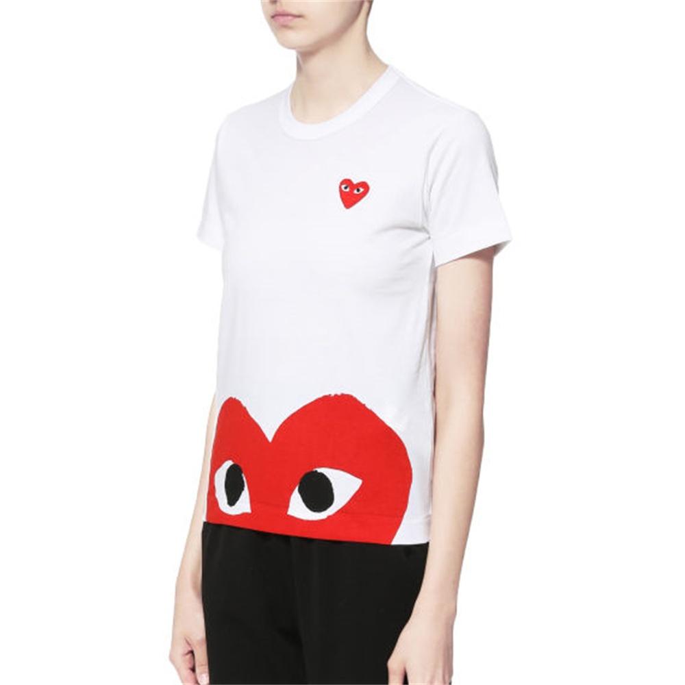 Comme des Garçons PLAY (WMNS) COMME Des GARCONS PLAY Half Heart Logo Tee 'White Red' Women's AZ-T033-051-1