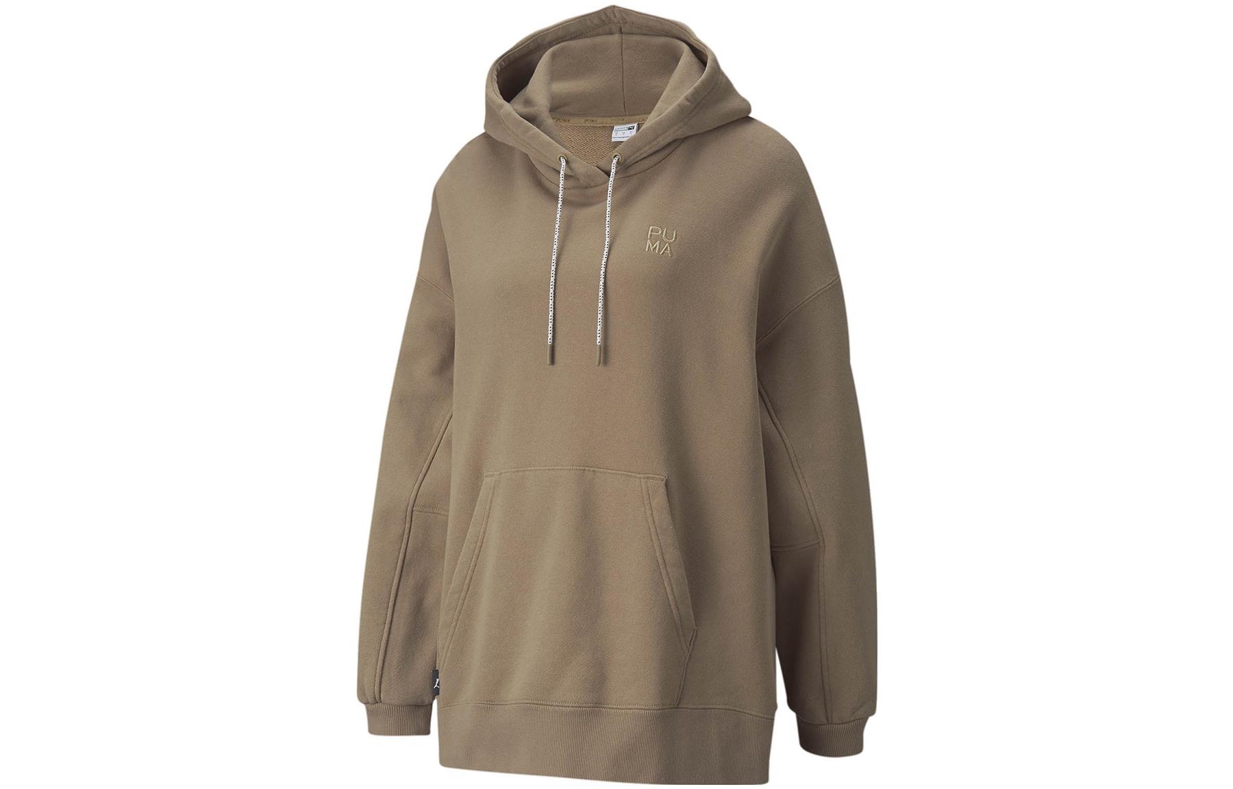 PUMA Sweatshirts Women s Brown Hooded Moderate Regular 533421-63 S