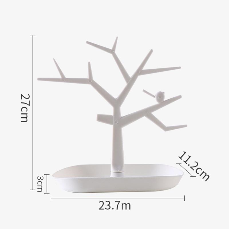TZ Home Dresser Jewelry Necklace Organizer Stand Bracelet Holder Tree Earring Display Tower Plastic Storage Rack
