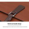 Men's Genuine Leather Anti-theft Briefcase with Combination Lock - Multifunctional Cowhide Business Bag
