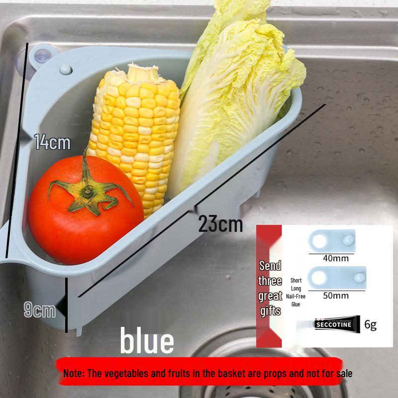 Kitchen Sink Drain Basket Filter: Vegetable Washing & Leftover Strainer Net