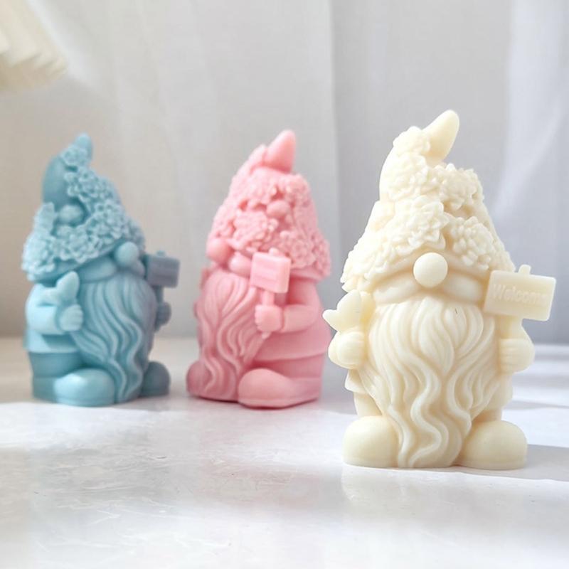 Valentine Silicone Gnome Mold Cute Aromatherapy Candle Mold Epoxy Dwarf Plaster Mold for DIY Soap Present Candle Making