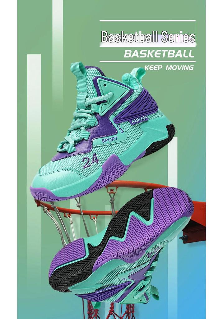 Kids' Mesh Basketball Shoes - Unisex, Noisy on Court, for Spring & Autumn