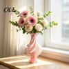 Living Room Table Ornament Modern Twisted Flower Vase, 3D Printed Decorative Sophisticated Office Desk Decor Artistic Centerpiece Vase for Flowers,