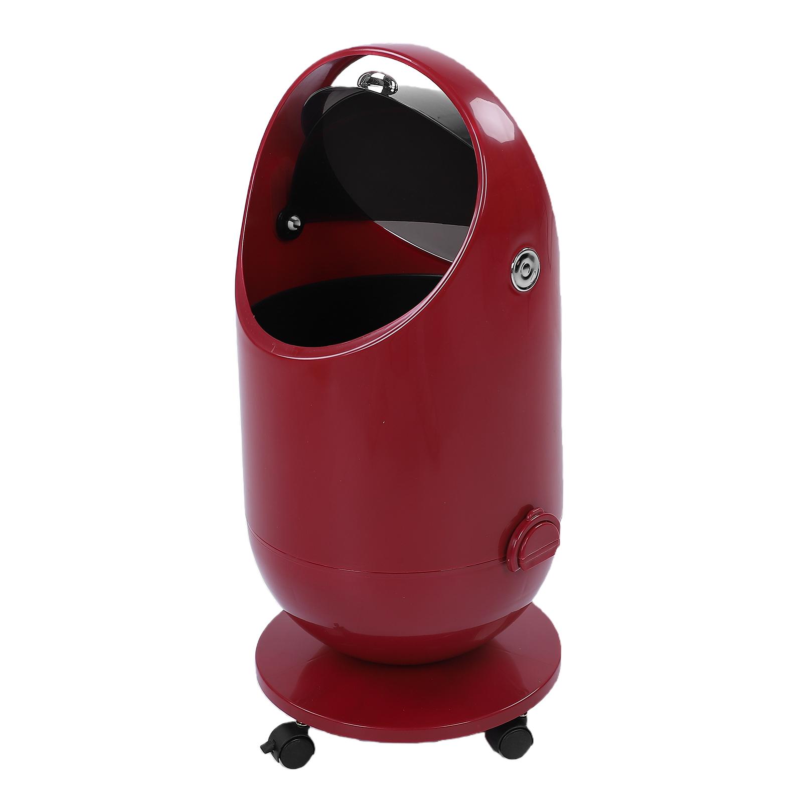 Pattumiera con Coperchio Ruote Silenziose Bloccabili 15L Secchio Interno Rimovibile Maniglia PP Multifunzionale Pattumiera Moderna per rosso