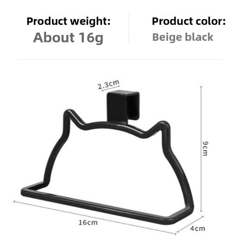 

Милая вешалка для полотенец в виде котенка, одинарная штанга без отверстий, дверной крючок, полка для ванной комнаты, кухонная утварь, пластиковые вешалки для полотенец