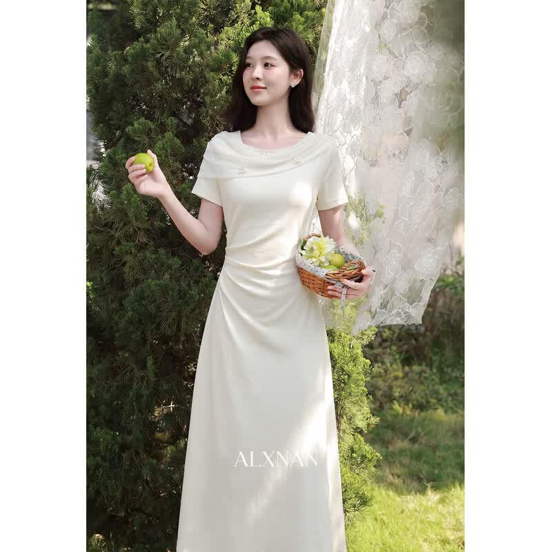 Deer South French Style Elegant Summer Dress L