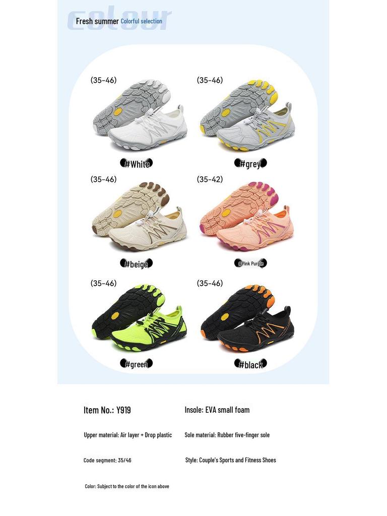 Lightweight Five-Finger Quick-Dry Wading Shoes for Outdoor Activities & Yoga