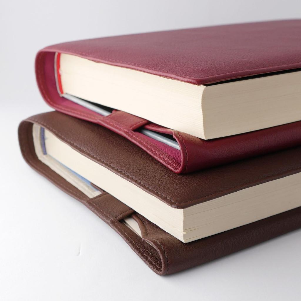 SLIP-ON OSL Free-Form 46-Size Book Cover, Navy, OSL-4501-NV, Genuine Leather, Soft Leather