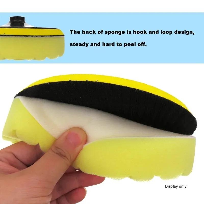 5Pcs Set Car Waxing Buffing Pad Polishing Disc 3/5/7Inch Wax Pads for Car Detailing Buffer Compound Auto Care Repair Tools