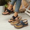Summer Women Strap Sandals Women's Flats Open Toe Solid Casual Shoes Rome Wedges Thong Sandals Sexy Ladies Shoes