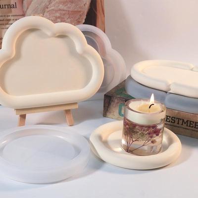 DIY Dropping Glue Mold 6 Cloud Love Candle Storage Tray Silicone Mould Creative Hand Gift Multiple Shapes To Choose From 1pcs