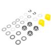 Front Wheel Bearing Kit Fit For M123811 AM127304 M143338 9040H Mower Parts Front Wheel Axle Bushing Set Yellow Caps
