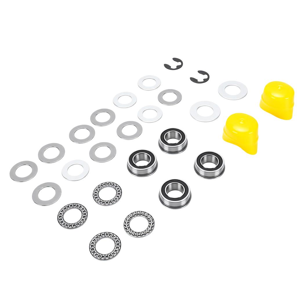 Front Wheel Bearing Kit Fit For M123811 AM127304 M143338 9040H Mower Parts Front Wheel Axle Bushing Set Yellow Caps