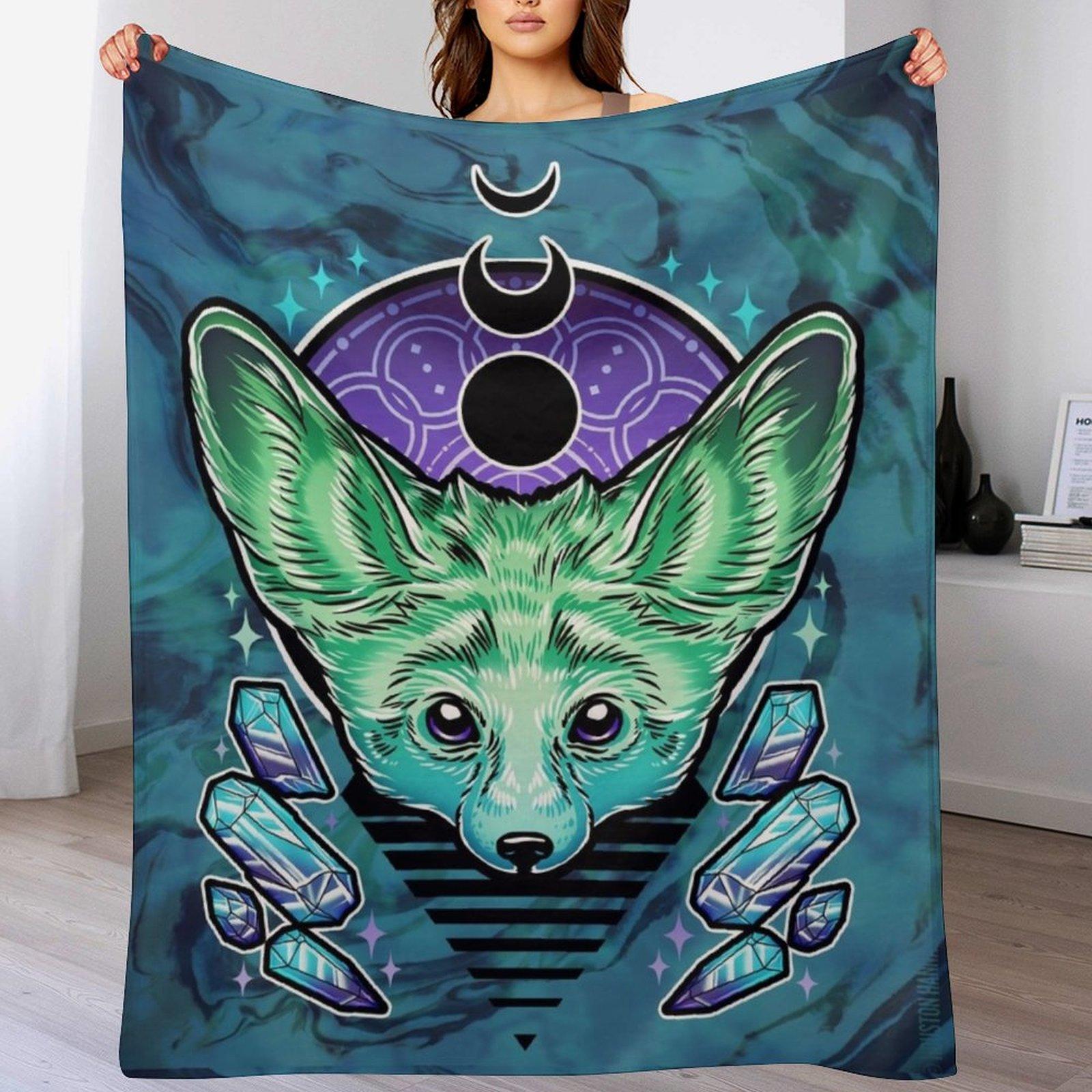 

Fennec Throw Blanket Fuzzy Plush Throw Blanket for Sofa Chair 102x76cm(40x30in)