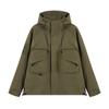 Men's Solid Color Jacket Outdoor Workwear Style Couple Jacket Coat Hooded Dirt Resistant And Wear Resistant Jacket