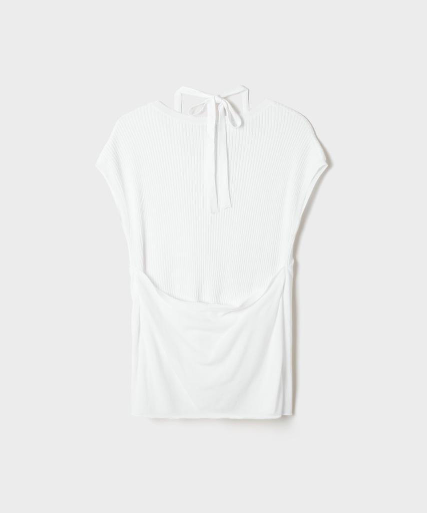 Seupao Halter Neck Layered Short Sleeve Knit_Spkwg25W92