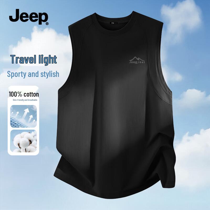 JEEP Men's Heavyweight Loose-Fit Cotton Tank Top