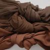 Muslim Plain Crinkle Hijabs Heavy Chiffon Scarf Arab Crepe Shawl Wraps Islamic Headband Solid Color Foulard Women