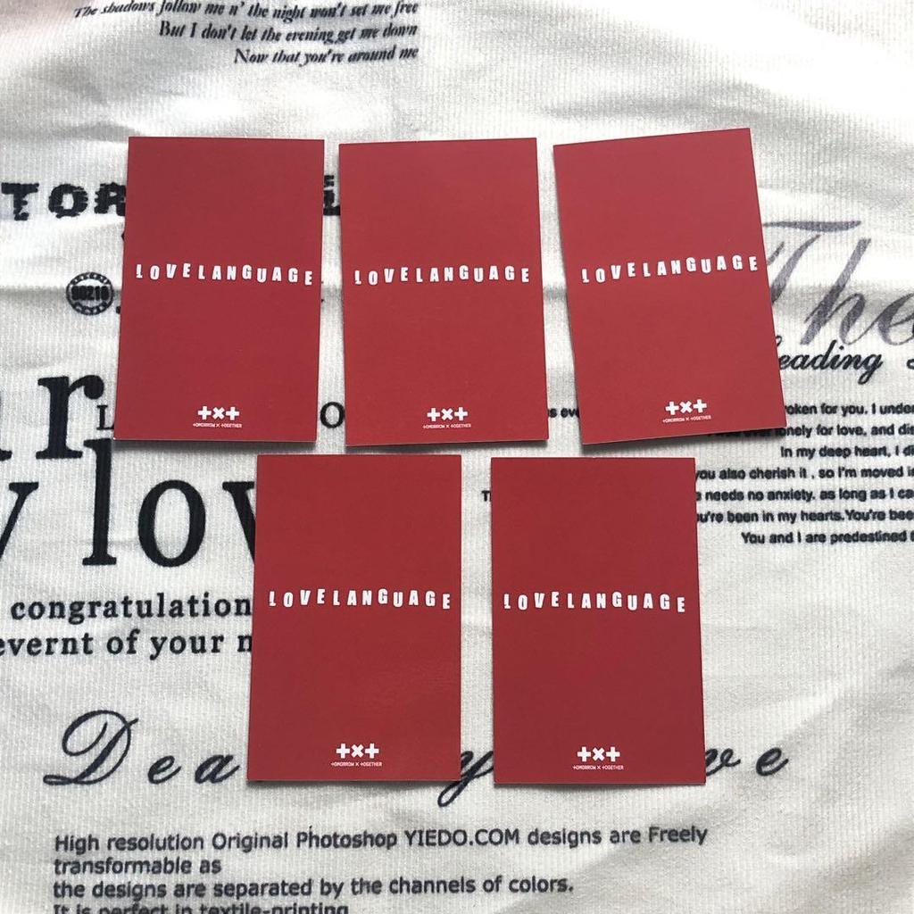 [USED] TXT Sanok Public Broadcast Love Korean Language All 5 Trading Cards