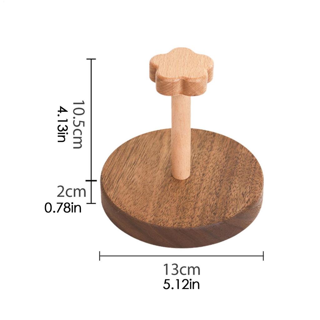 Wooden Cup Storage Rack Creative Round DIY Household Cup Holder For Disposable Paper Cup Counter Desktop Storage Rack