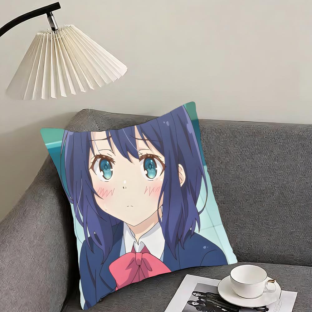 Аниме Адати и Симамура Наволочка для подушки Двусторонняя плюшевая наволочка – Для машины, дивана, спальни, идеальный подарок. 12x12Inch