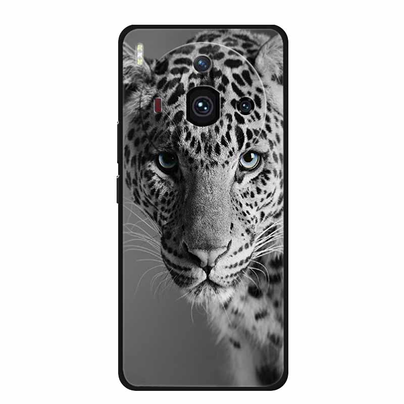 For Iphon 14 Luxury Phone Case Apple Iphone14 Pro Pro Max Plus Black TPU Soft Cover Silicone Shield Animal Lions Tiger Bunper