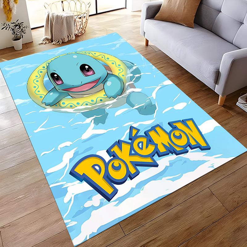 Pokémon Squirtle Charmander Carpet Printed Non-Slip Rug Mat for Living Room Bedroom Kids Room Home Decoration Floor Mat