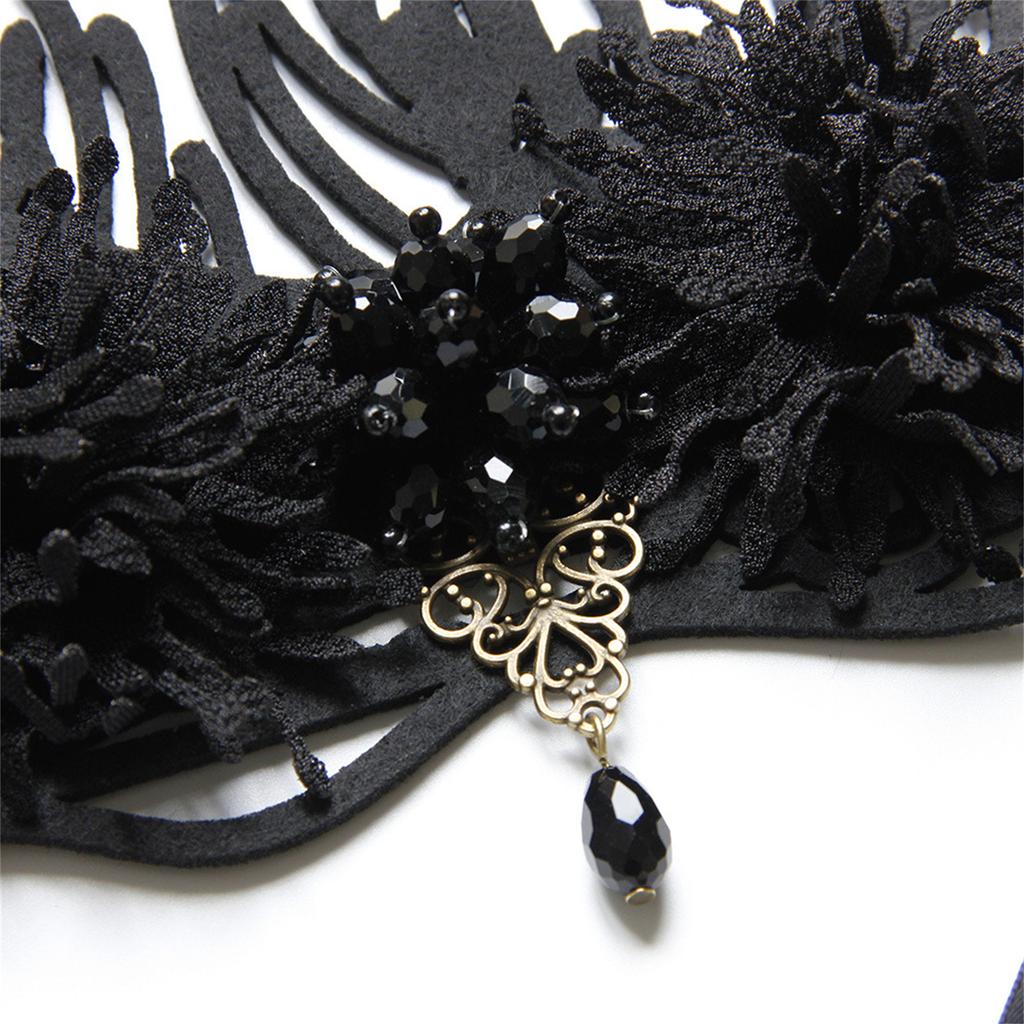 Tassels Witch Crown Headband for Women Baroque Style Crown Headpiece for Weddings Proms Party Vintage Gothic Headwear