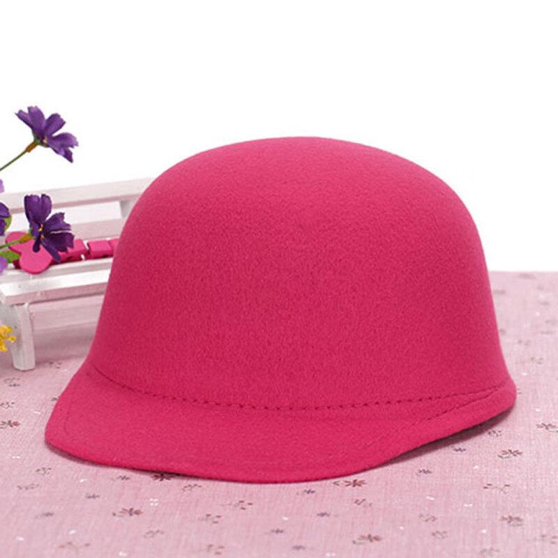 Zhenyueqi Parent-Child Imitation Wool Felt Fedora Hat