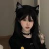 Schwarze Katzenohren Kopfschmuck Stirnband Damen Haarnadel Plüsch Tierohren Haaraccessoires Cos Niedliche Haarnadel Lolita Stirnband