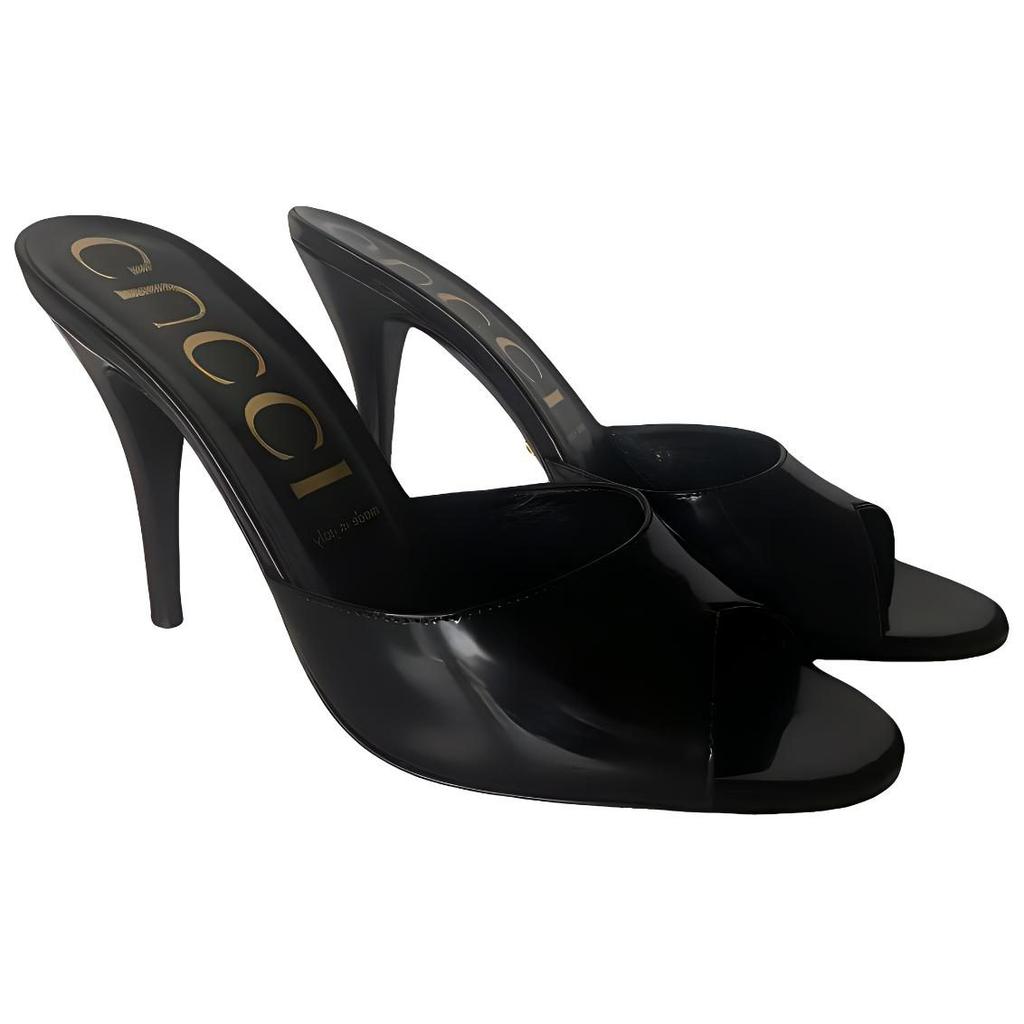 Gucci Slide Slippers Women's Black 593389 CLG00 1000
