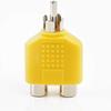 Anti-interference RCA Audio Splitter 1 Male to 2 Female 10Pcs Converter Plug for TV DVD Speaker Audio Equipment