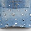 Denim Baseball Cap Women Washed Hat Vintage Rivet Star Sunshade Snapback Hats For Women Men Couple Summer Sun Hat Outdoor Casual