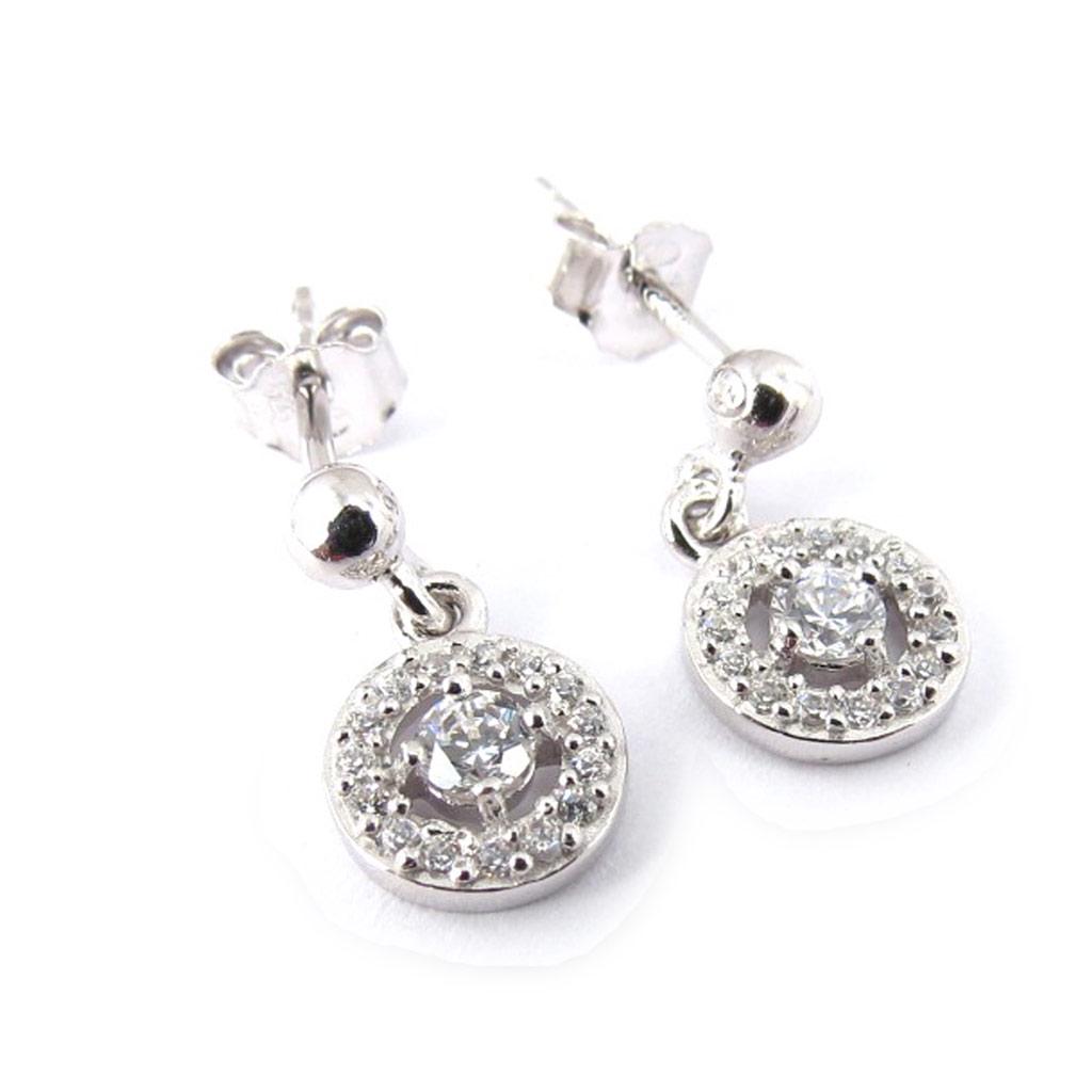 Les Trésors De Lily [J9388] - Silver 'Déesse' Silver Earrings (rhodium-plated) - 14x7 Mm