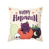 Home Cartoon Pumpkin Head Halloween Pillow Cover Peach Velvet Cushion Cover Office Sofa Cushion Cover