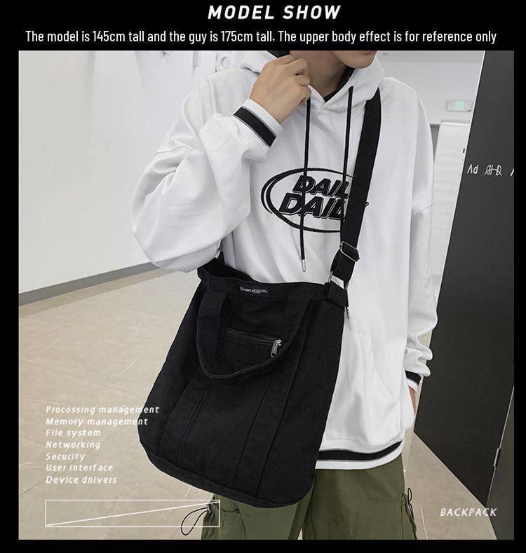 Retro Canvas Bag 2025: Unisex Korean Casual Shoulder-Crossbody Handbag
