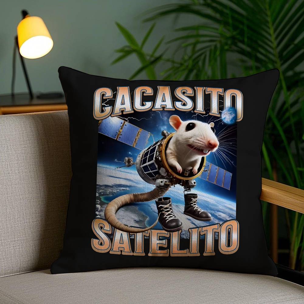 Italian Brain Rot Meme Tralalero Tralala Pillow Case Sofa Short Plush Double-sided HD Printing Room Home Office Cushion Cover