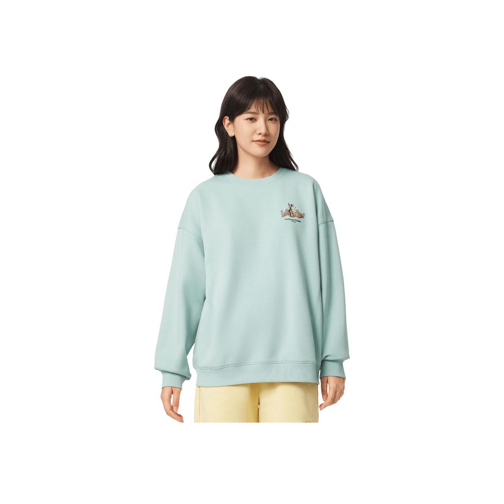 Li Ning Sports Lifestyle Series Simple Comfortable Casual Versatile Letter Animal Print Loose Sweatshirt Women sweatshirt AWDVC74-7