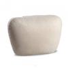 2 Pcs Beige Suede Fabric Car Seat Cushion Support Headrest Neck Rest Pillows Set