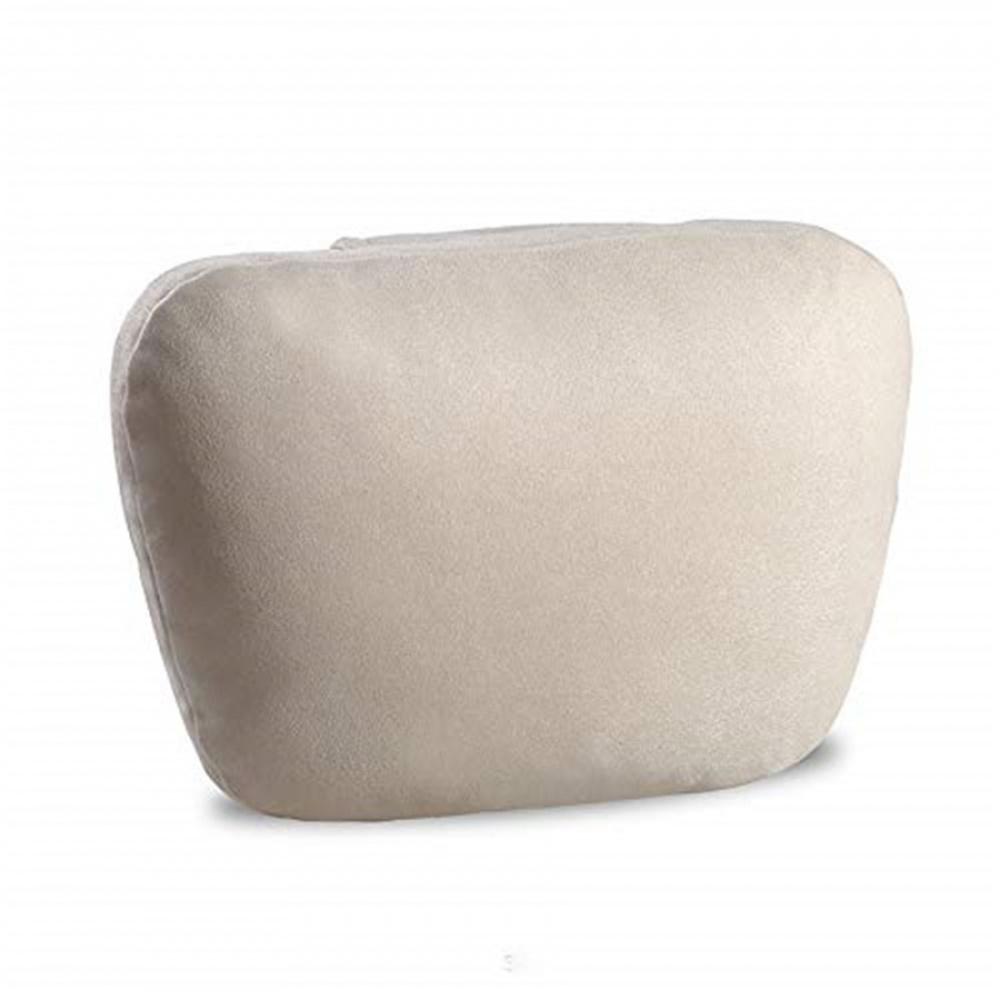 2 Pcs Beige Suede Fabric Car Seat Cushion Support Headrest Neck Rest Pillows Set