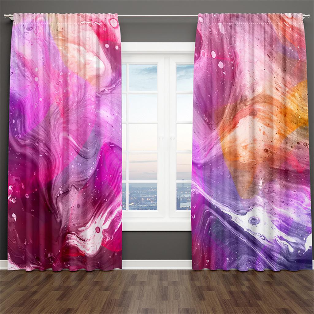 Luxury Black Gold Geometric Curtains Modern Line Window Drapes 2 Panels Elegant Living Room Bedroom Home Decor