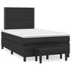 3137593 vidaXL Sommier tapissier avec matelas Noir 120x200 cm Similicuir