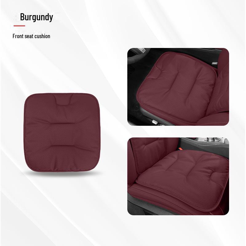 Universal Ventilated Nappa Leather Car Seat Cushions - Four Seasons, Breathable, High-Grade, Perforated Design for All Models.
