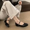French Spring and Autumn New 2025 Word with Soft Bottom Round Head Mary Jane Ballet Red Flat Bottom Mother Single Shoes Women